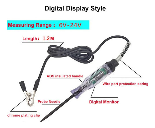 . 1 Interruptor De Prueba De Polaridad Automotriz 6v, 12v,