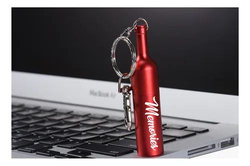 Memoria Usb Con Forma De Botella Roja, Lápiz De Memoria De M