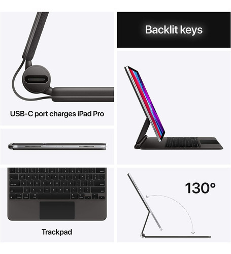 Apple Magic Keyboard P/ iPad Pro 12.9 (5ta Gen) En Español