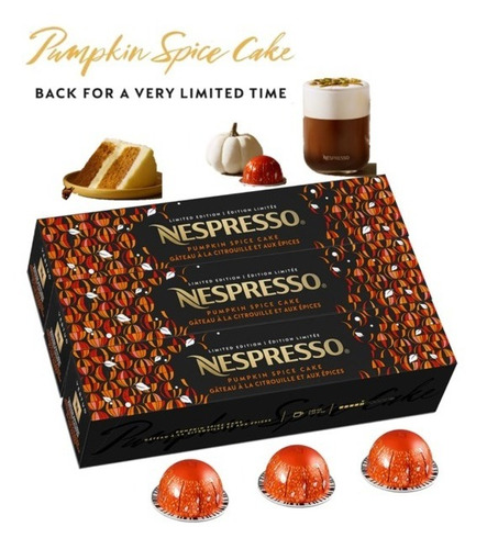 Imagen 1 de 5 de 30 Cápsulas Nespresso Vertuo Pumpkin Spice Cake Limited Edit