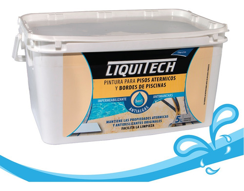 Pintura Para Pisos Y Bordes Atermicos Piletas Liquitech 5l