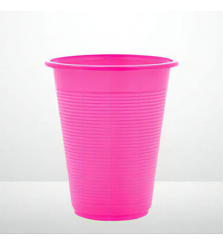 50un Copo Plástico Descartável 200ml Colorido Trik Trik Cor Rosa