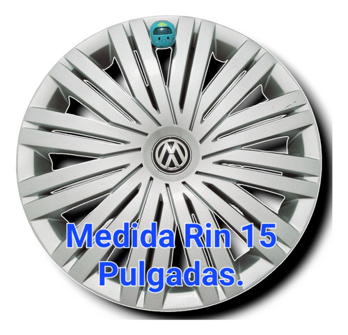 1 Tapón ( Cubierta, Polvera O Copa ) De Rin Vw Vento Arillo.