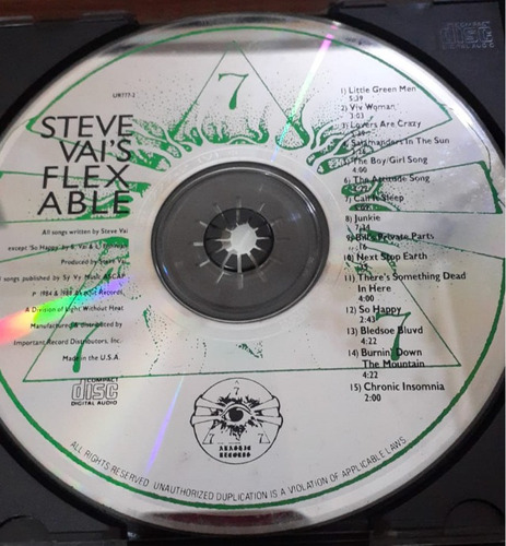 Steve Vai Flexable Cd Made In Usa (Usado)
