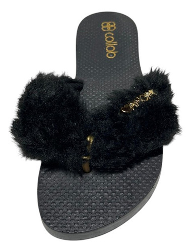 Chinelo Coloridos Rasteirinha Pelúcia