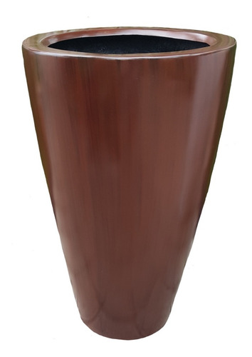 Maceta Decorativa Timbal Grande De Fibra De Vidrio Madera