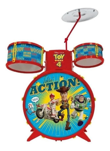 Bateria Musical Infantil Toy Story 4 Toyng Novo