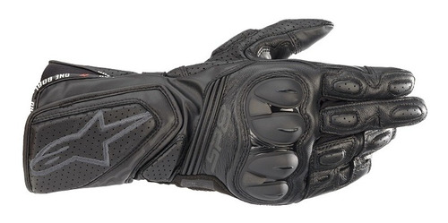 Luva Alpinestars Sp-8 V3 Preto-preto Em Couro Proteção Cor Preto Tamanho 3XL/4G