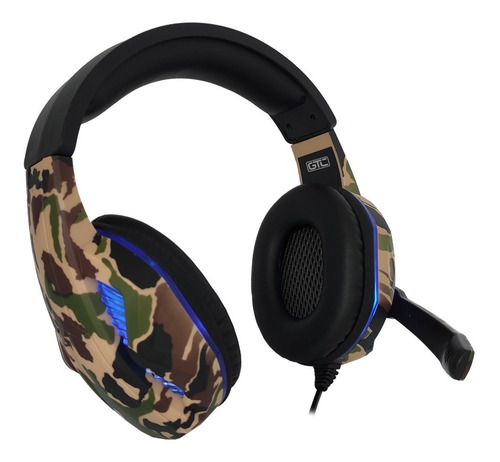 Imagen 3 de 6 de Auriculares Gamer Gtc Hsg-518 C/luces Pc Ps4 Xbox C/adap