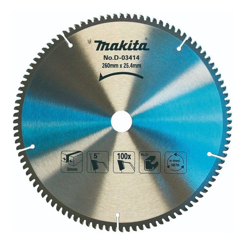 Disco Sierra Widia Ø260mm Makita D-03414  100d P/aliminio