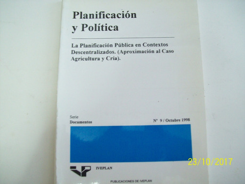 Iveplan. Planificación Pública Contextos Descentralización