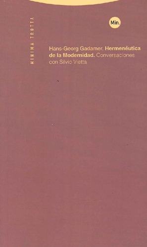 Libro Hermeneutica De La Modernidad De Hans Georg Gadamer