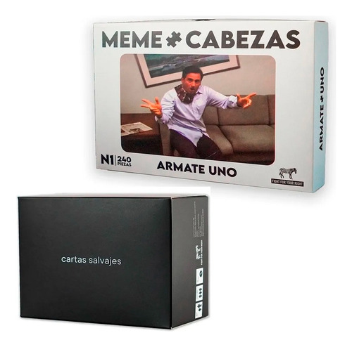 Kit Juegos De Mesa Cartas Salvajes + Meme Cabezas Casafight 