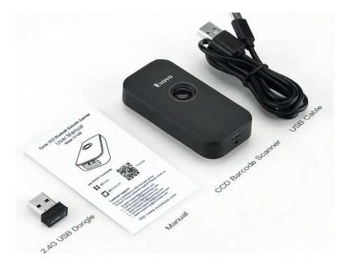 Scanner 1d Leitor Código Barras Wireless Bluetooth Usb Ey009 Cor Laser 12V