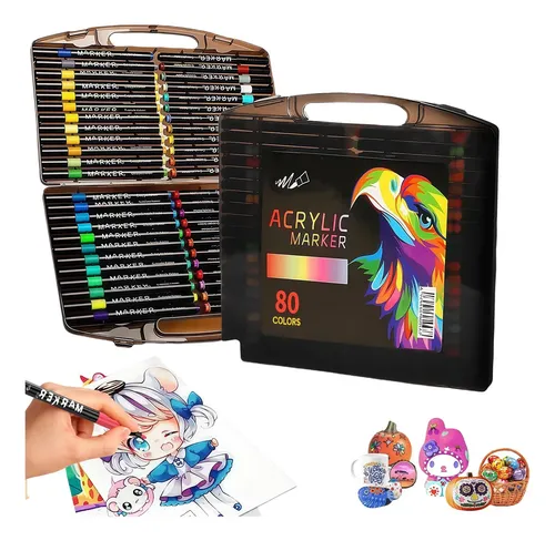 CROSS CONTRAST COLORS 全種類セット Marcadores De 80 Cores Gzkxkj Canetas Acrílicas Brush Tip St