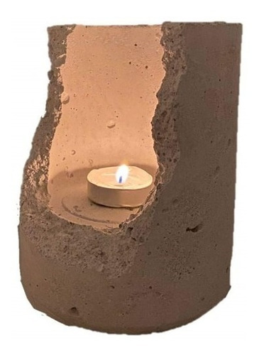 Porta Velas Concreto Blanco Diseño Asimétrico Es Concreto