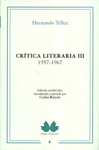 Libro Critica Literaria (iii) 1957-1967 Tellez