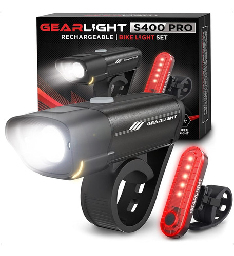 Juego De Luces Bicicleta Americano - Gearlight S400 Pro