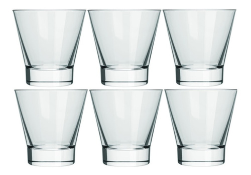 6x Vaso Vidrio 350ml Ideal Para Mojitos, Caipiriñas Ó Whisky