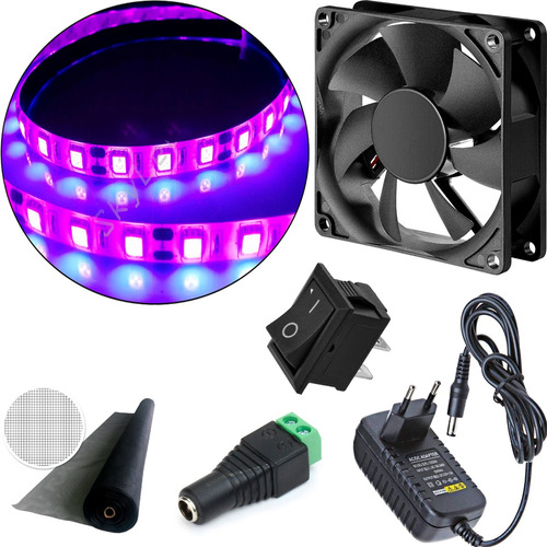 Armadilha De Pernilongo Led Ultravioleta Fácil Montar - Kit