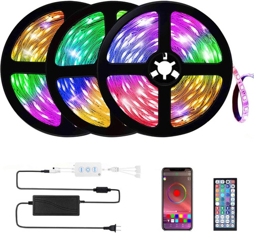 Luces Rgb 15 Metros Cinta Luz Tiras Led Control Bluetooth