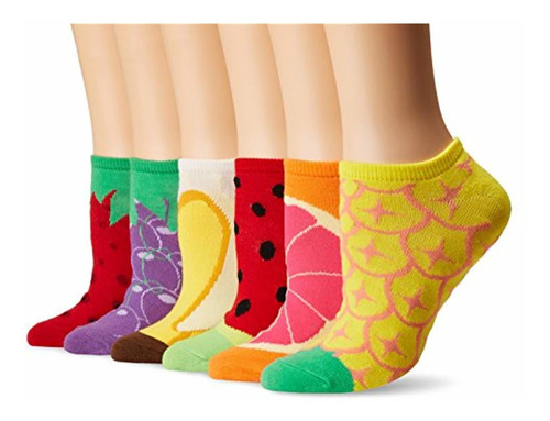K. Bell Socks Women  S 6 Pack Novelty No Show Low Cut