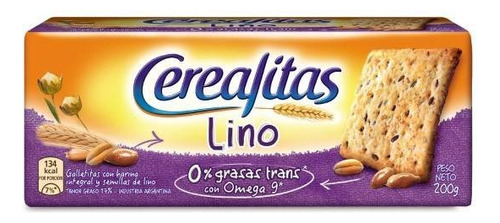 Galletita Cerealitas Lino  semillas de lino 202 g