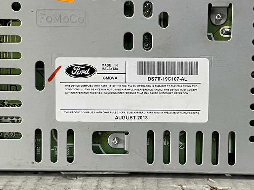 Imagen 3 de 3 de Estéreo Ford Ds7t-19c107-al