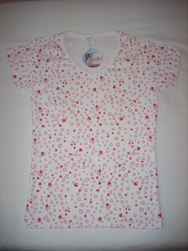 Hermosa Remera Krik´s Nueva Corazones Estampados