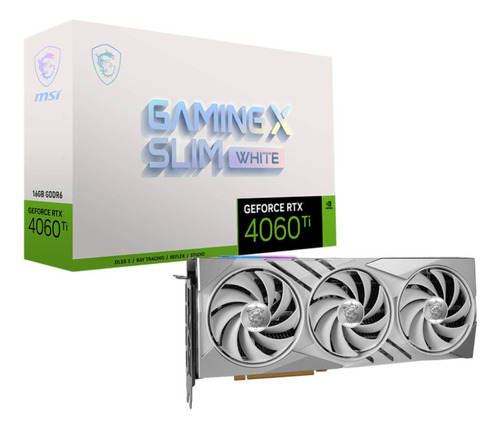 Placa De Video Msi Rtx 4060 Ti Gaming X Slim White 16g 