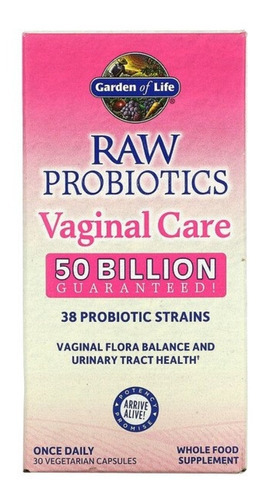 Probiótico Garden Of Life para el cuidado vaginal, 50 mil millones, 38 cepas, sabor, 38 cepas