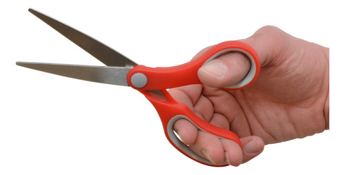 Tijeras Escolares Multiusos 18 Cm Rojo Gris Paquete De 2