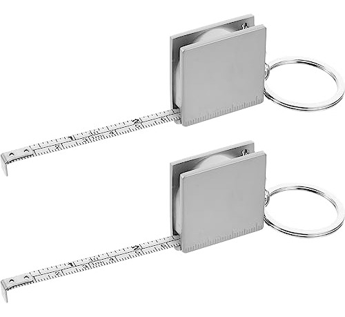 Nuobesty 1m Measure Keychain 2pcs, Cinta Profesional De Tubo