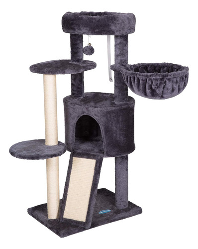 Tree With Scratching Board Tower With Padded Plush Perch And