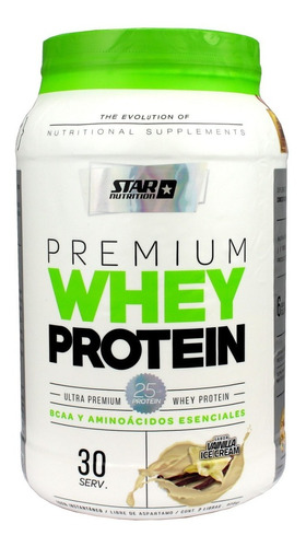 Premium Whey Protein 1 Kg Star Nutrition + L-glutamina Bcaa.