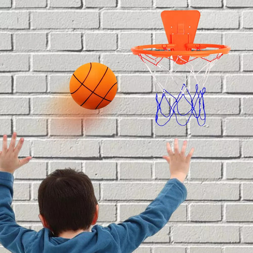 - Basquete Silencioso Com Aro, Bola Esportiva Tamanho 7