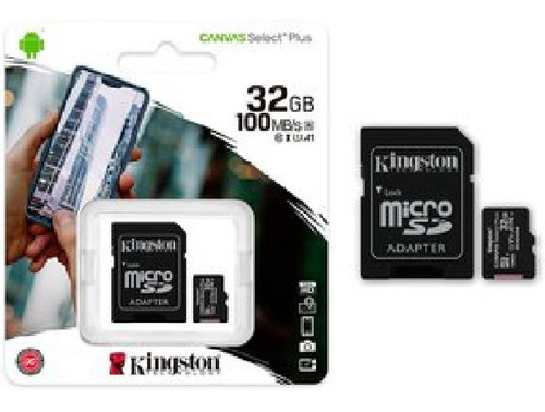 Memoria Micro Sd 32gb Kingston Clase 10 Adaptador Sd Microsd