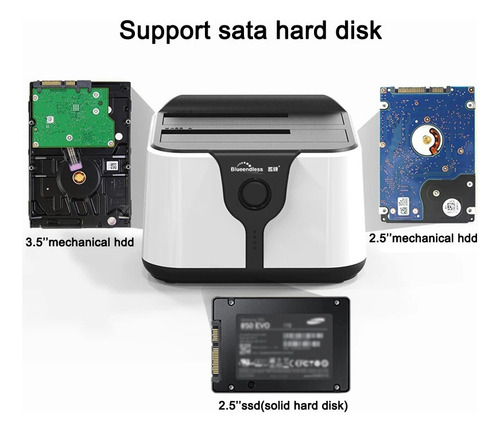 Estación De Acoplamiento Usb 3.0 Sata Hdd De 5 Gbps De Doble