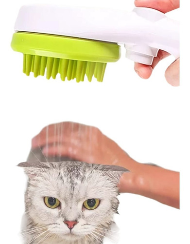 Cepillo Ducha Portable Bañera Botón Ajustable Perro, Gato Cs