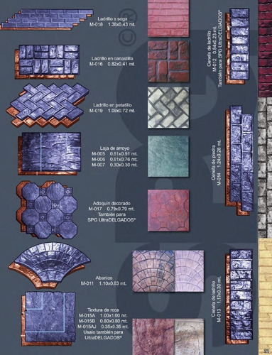 Imagen 4 de 7 de Molde Piedra Acomodada Junta Gruesa P/concreto Estampado Spg