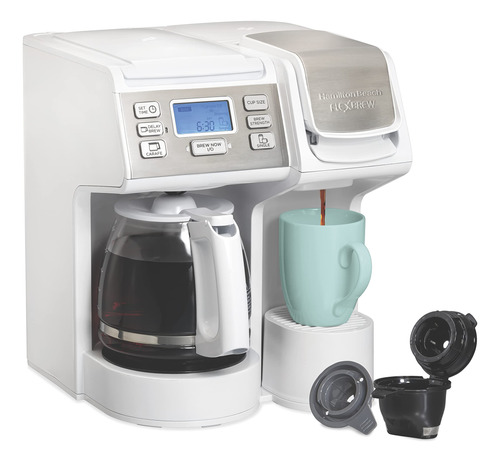 Coffee Maker Hamilton Beach Flexbrew Trio 2-way 12c White