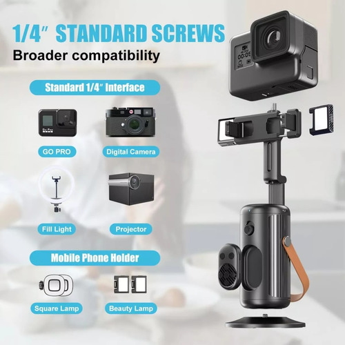 Tripode Estabilizador Bt Seguimiento Face 360° Smartphone Negro