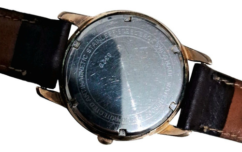 Reloj Pulsera Precimax 21 Jewels A Cuerda Años 60 Marrón Oscuro Dorado Dorado (Usado)