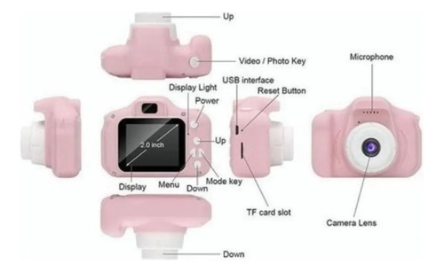 Mini Cámara Digital Foto Video Full Hd Juguete Niños Usb
