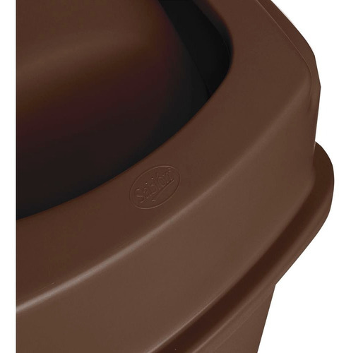 Bote De Basura 65l Tapa Balancín Lateral Color Caf