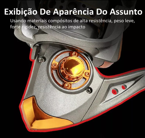 Molinete Pesca D 4000 Carretel Alumínio 10kg Prateado Direito/esquerdo