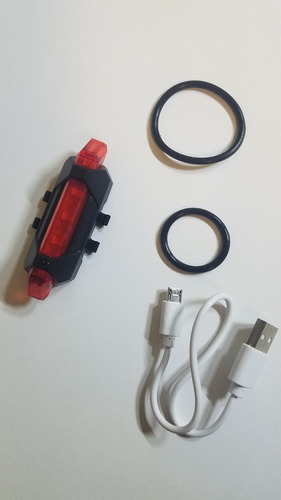 Luz Led Usb Para Bicicleta Trasera Recargable Varios Modos