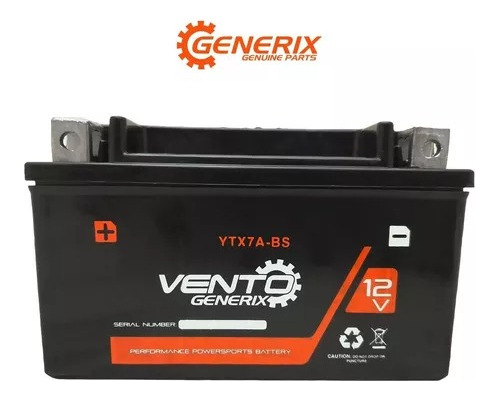 Bateria Moto Vento Ytx7a-bs Atom 150 / Hotrod 150 Original