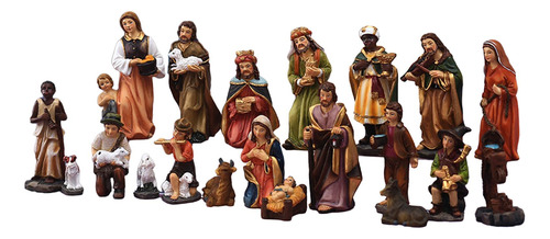 Juego De Figuritas De Navideño De 20 Piezas, Estatua