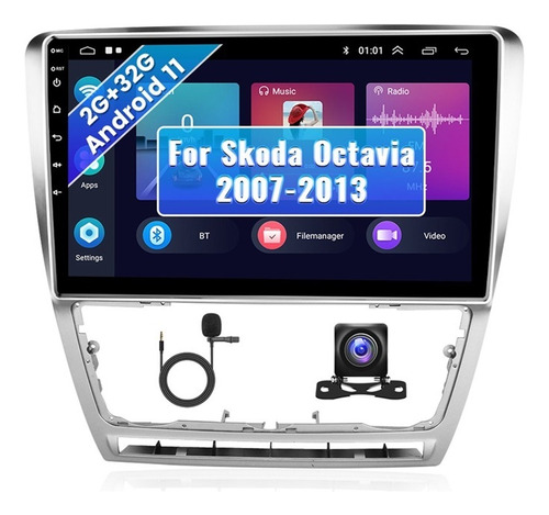 Autoestéreo Android 11 Carplay 2+32g P/skoda Octavia 07-13